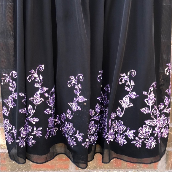 Black and purple party/cocktail dress - Picture 2 of 4